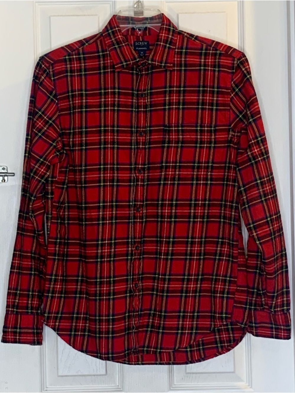 J Crew Factory Classic Flannel Red Plaid Size Medium